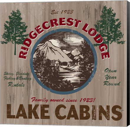 Framed Ridgecrest Lodge Print