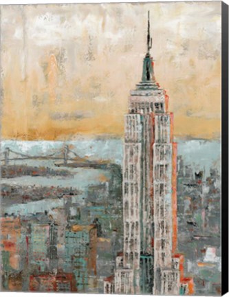 Framed Empire State Building Abstract Print