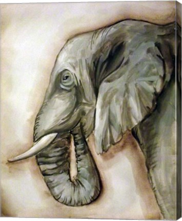 Framed Elephant Portrait Print