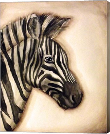 Framed Zebra Portrait Print