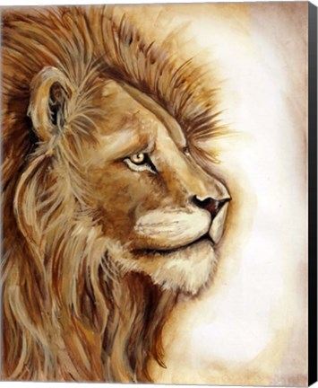 Framed Lion Portrait Print