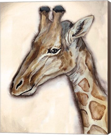 Framed Giraffe Portrait Print