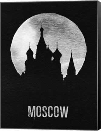 Framed Moscow Landmark Black Print