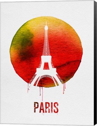 Framed Paris Landmark Red Print