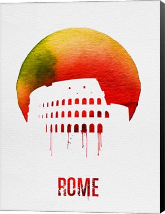 Framed Rome Landmark Red Print