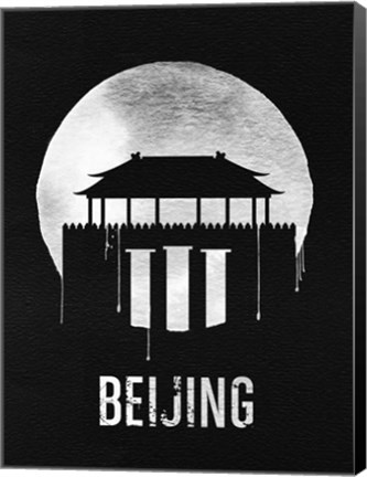 Framed Beijing Landmark Black Print