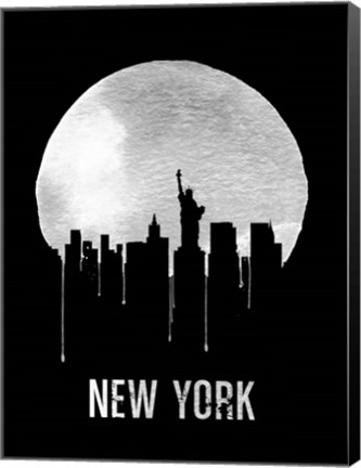 Framed New York Skyline Black Print