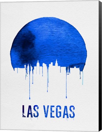 Framed Las Vegas Skyline Blue Print