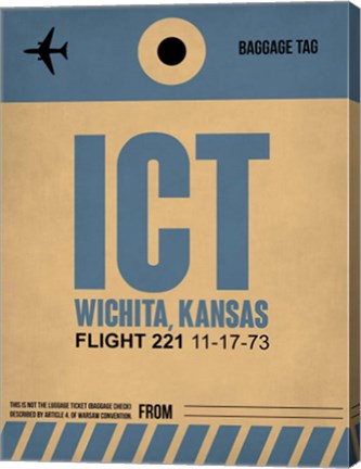 Framed ICT Wichita Luggage Tag I Print