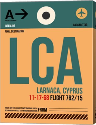 Framed LCA Cyprus Luggage Tag I Print