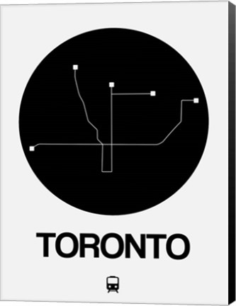 Framed Toronto Black Subway Map Print