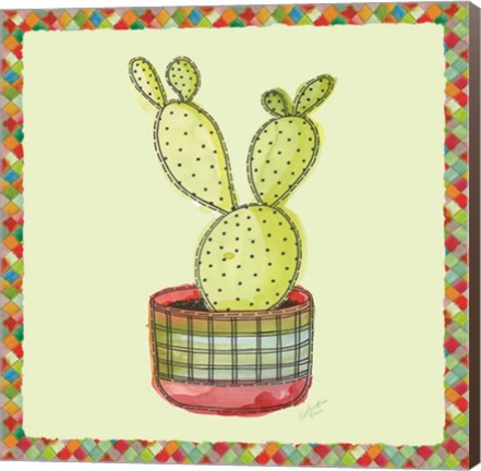 Framed Rainbow Cactus IV Print