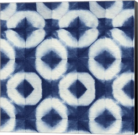 Framed Blue Shibori III Print