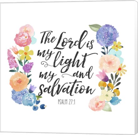 Framed Floral Bible Verse II Print