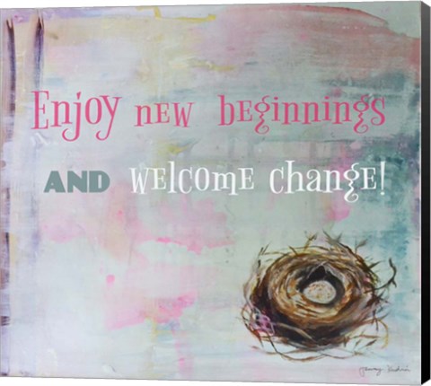 Framed Enjoy New Beginnings Print