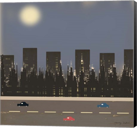 Framed Nightime in the City II Print