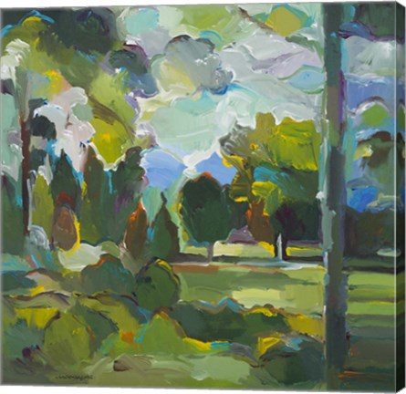 Framed Valley of Green Print