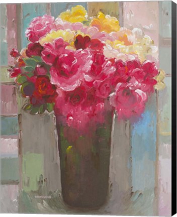 Framed Bouquet of Roses Print