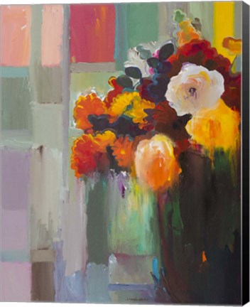 Framed Asymmetrical Bouquet Print