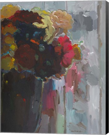 Framed Asymmetrical Bouquet II Print