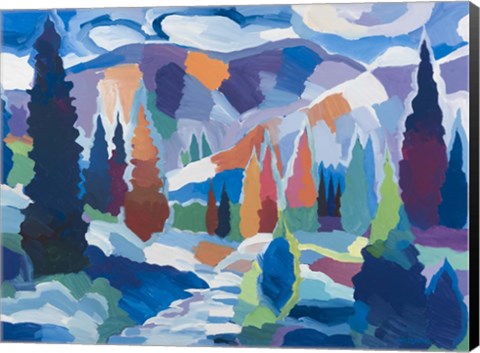 Framed Creek among the Colors Print