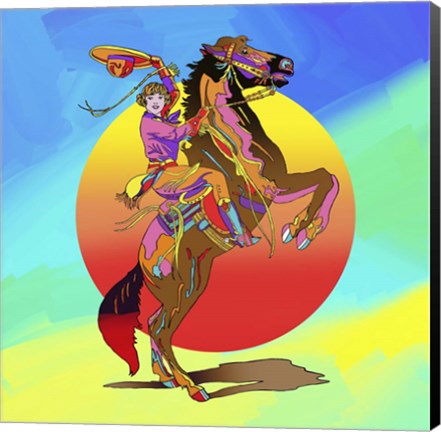 Framed Pop Art Cowgirl Print