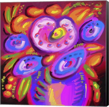 Framed Pop Art Flowers 317 Print