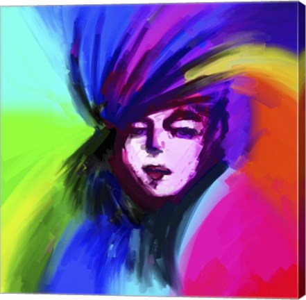 Framed Pop Art Lady 217 Print