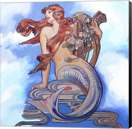 Framed Pop Art Mermaid Print