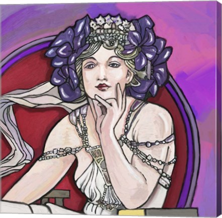Framed Pop Art Mucha Lady 217 Print