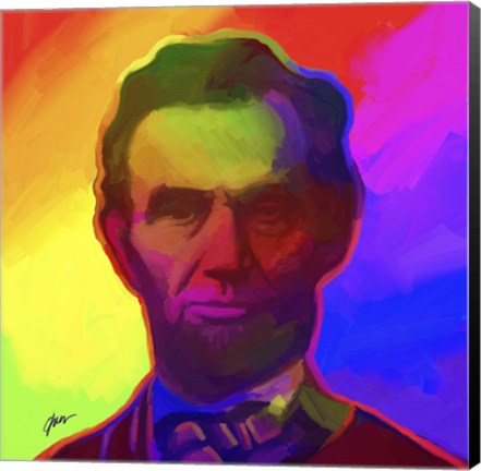 Framed Pop Art Abe Lincoln Print