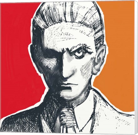 Framed Pop Art Franz Kafka Print
