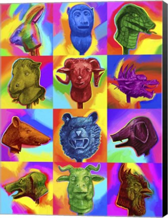 Framed Chinese Zodiac Pop Art Print