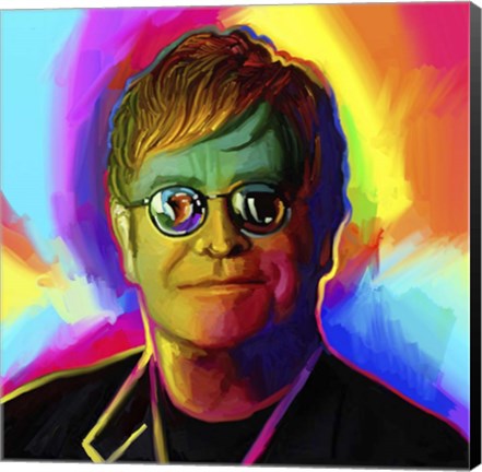 Framed Elton John Pop Art Print