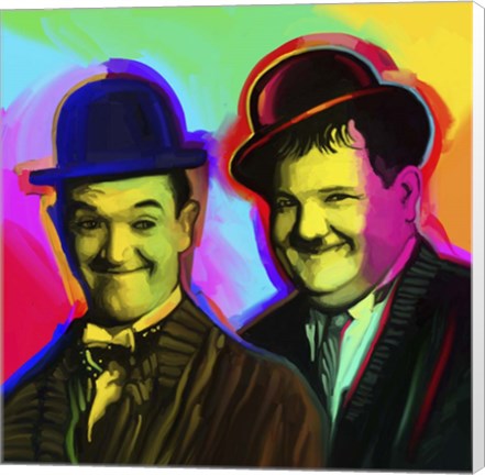 Framed Laurel Hardy Pop Art Print