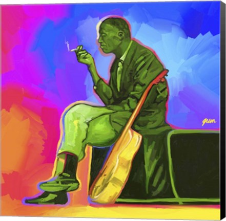 Framed Skip James Pop Art Print