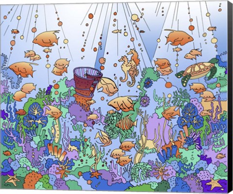 Framed Under The Sea 1 Print