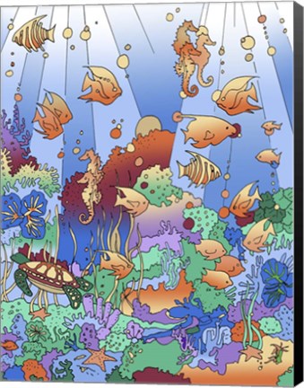 Framed Under The Sea 2 Print