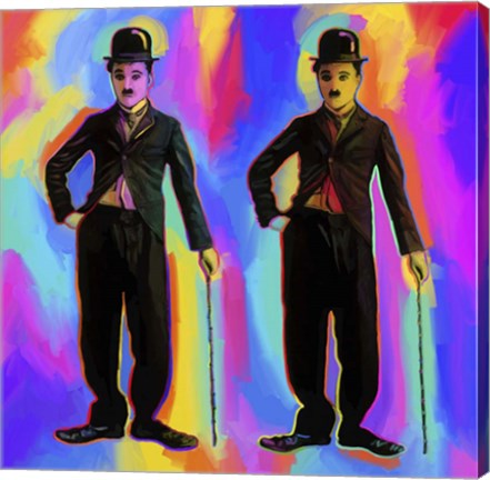 Framed Charlie Chaplin Pop Art Print