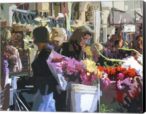 Framed Flower Market Print