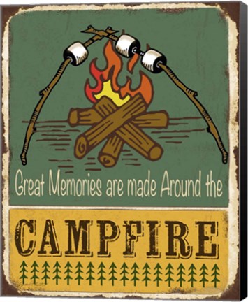 Framed Lodge Sign - Great Memories Print