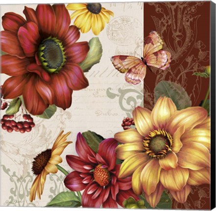 Framed Autumn Bouquet-B Print