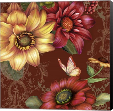 Framed Autumn Bouquet-D Print