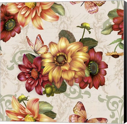 Framed Autumn Bouquet-H Print