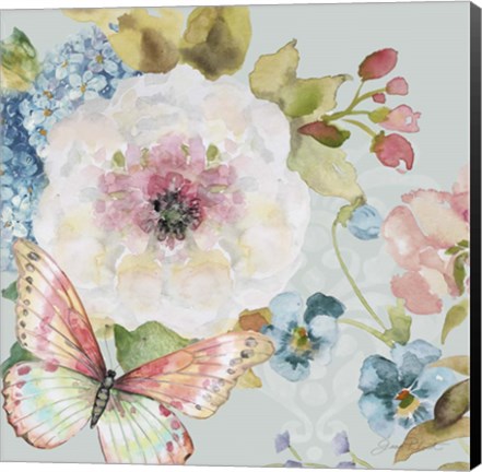 Framed Botanical Beauty Blue I Print