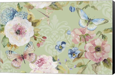 Framed Botantical Beauty Green III Print