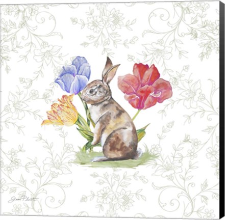 Framed Bunnies In The Tulips-C Print
