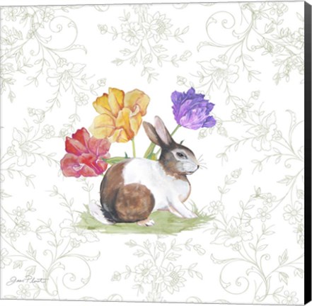 Framed Bunnies In The Tulips-D Print