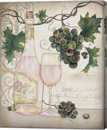Framed Chateau Plout Wine-A Print