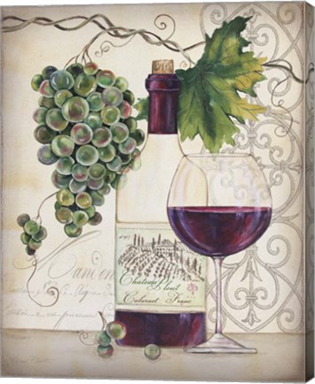 Framed Chateau Plout Wine-B Print